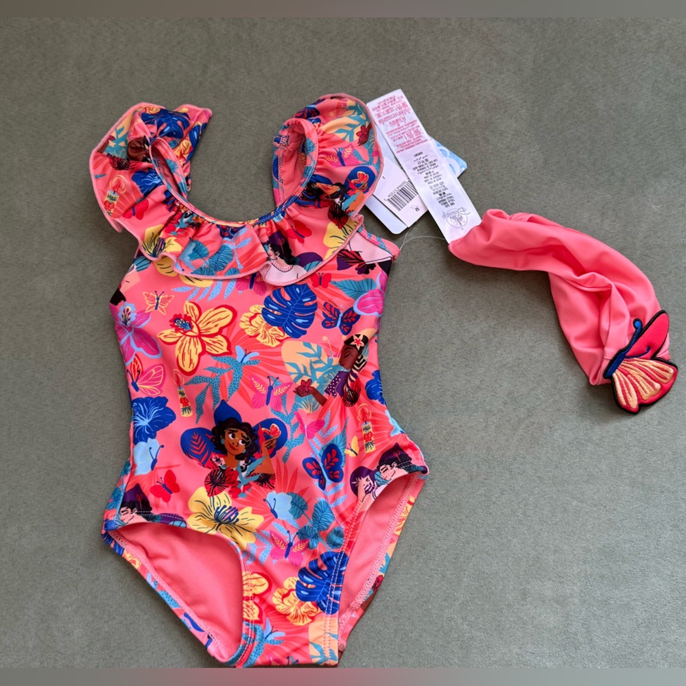 Disney Encanto Floral Pink Swimsuit 2T
